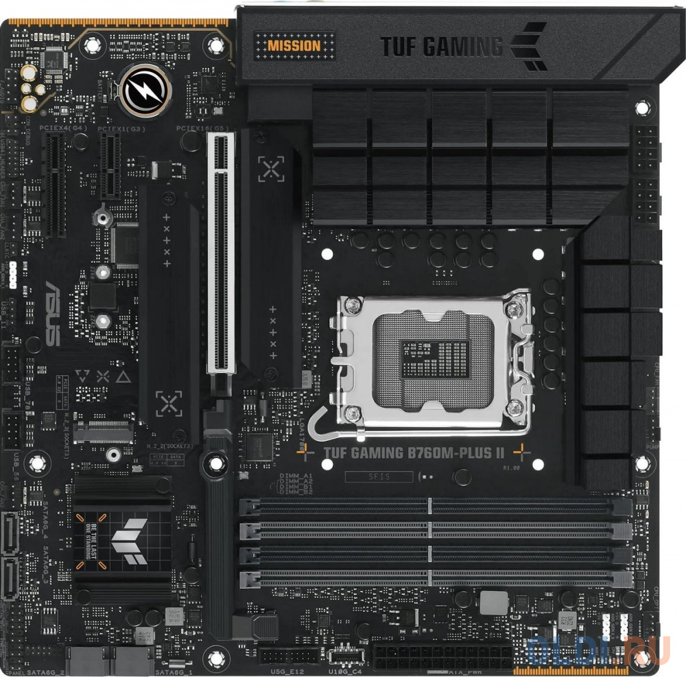 

Материнская плата Asus TUF GAMING B760M-PLUS II (Soc-1700, Intel B760, 4xDDR5, mATX, 2.5Gg, RAID+HDMI+DP) (90MB1HD0-M0EAY0)