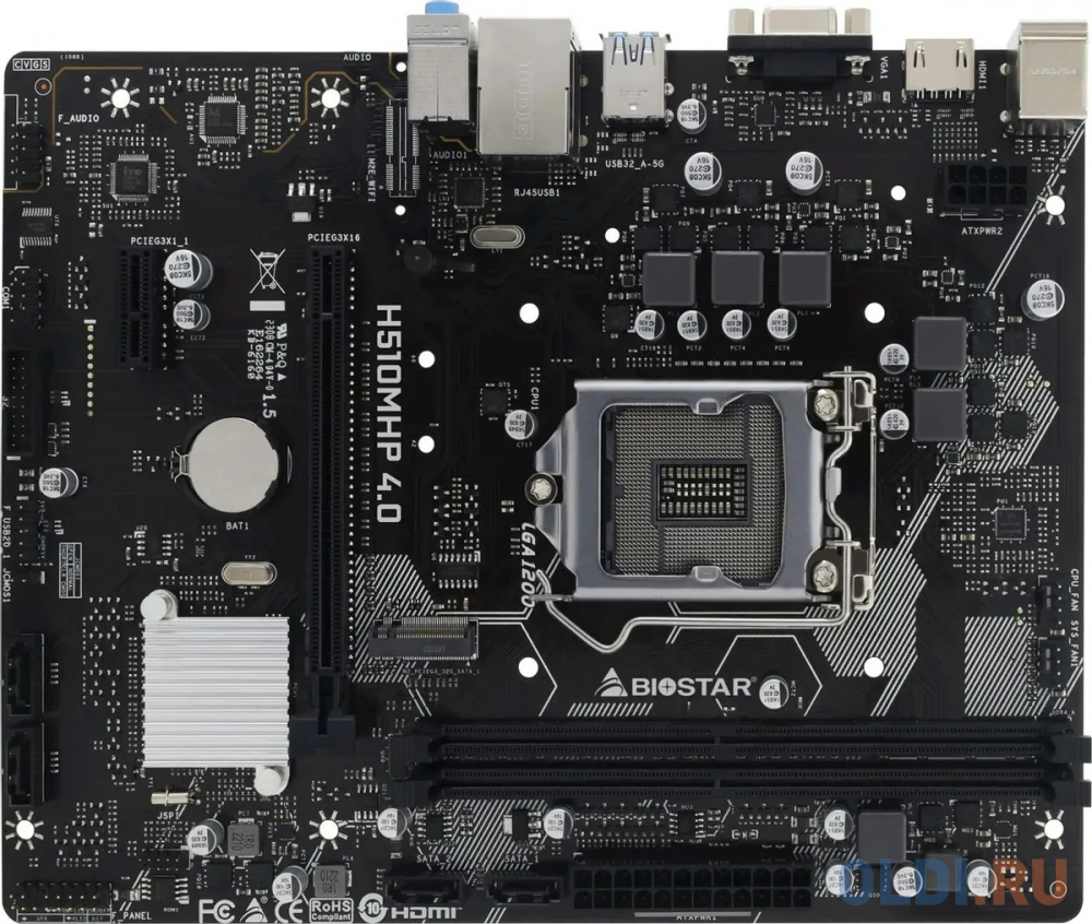 

Материнская плата Biostar H510MHP 4.0 Soc-1200 Intel H470 2xDDR4 mATX AC`97 8ch(7.1) GbLAN+VGA+HDMI