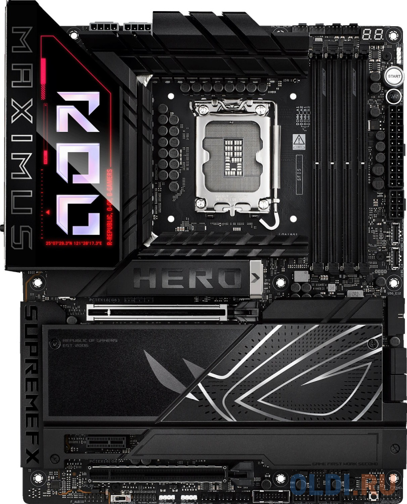 ASUS ROG MAXIMUS Z890 HERO, LGA1851, Z890, 4*DDR5, 4*SATA, 6*M.2, 8*USB 3.2, Type-C, 2*PCIx16, 1*PCIx1, 2*Thunderbolt<SUP><FON T SIZE = -1>TM</FONT></SUP> 4, HDM, ATX; 90MB1ID0-M0EAY0 - ROG MAXIMUS Z890 HERO