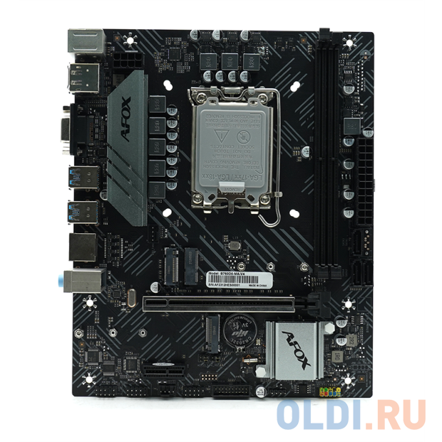 AFOX B760D5-MA-V4 (Socket 1700, mATX, 2*DDR5 (64Gb), VGA+ HDMI+DP, 3*SATA3, 2*M.2, 1*PCIEx16/1*PCIEx1, 4*USB 3.0, 2 x PS/2, LAN 1*1G, RTL)