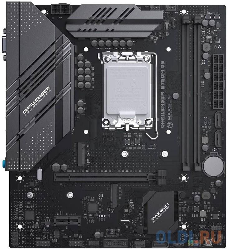 Материнская плата Maxsun MS-Challenger B760M D5 WIFI B760, LGA1700, 2*DDR5, 1*PCIEx16, 1*PCIEx1, 2*M.2, 6*USB3.2Gen1, 4*USB2.0, 3*SATA3.0, 1G, VGA, HD - 6940709660386
