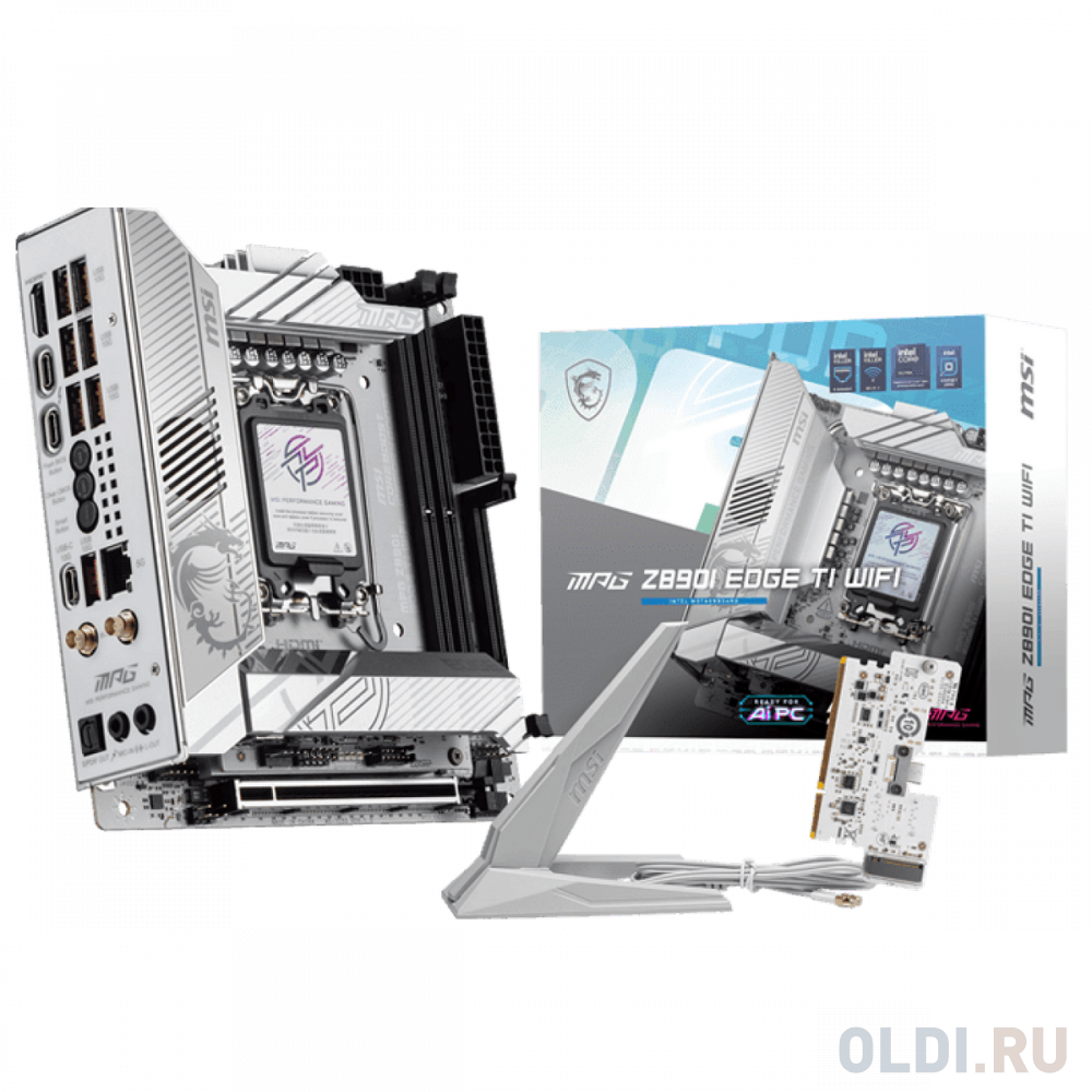 Материнская плата MSI MPG Z890I EDGE TI WIFI Z890, LGA1851, 4*DDR5, 2*PCIEx16, 1*PCIEx1, 5*M.2, 2*TypeC, 4*USB3.2Gen2, 6*USB3.2Gen1, 5*USB2.0, 4*SATA3 - MPG Z890I EDGE TI WIFI