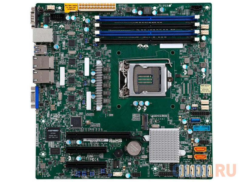 Мат плата Supermicro MBD-X11SSH-LN4F uATX, LGA1151, Intel C236, 4xDDR4, 8xSATA, 4xGbE, IPMI, VGA Мат плата Supermicro MBD-X11SSH-LN4F uATX, LGA1151, Intel C236, 4xDDR4, 8xSATA, 4xGbE, IPMI, VGA фото