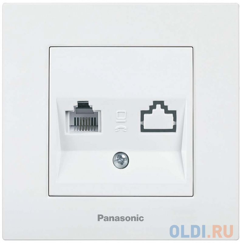 

Механизм розетки PANASONIC WKTT0402-2WH-RES Karre Plus TF белая