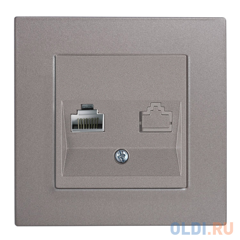 

Механизм розетки PANASONIC WKTT0402-2DG-RES Karre Plus TF темно-серый