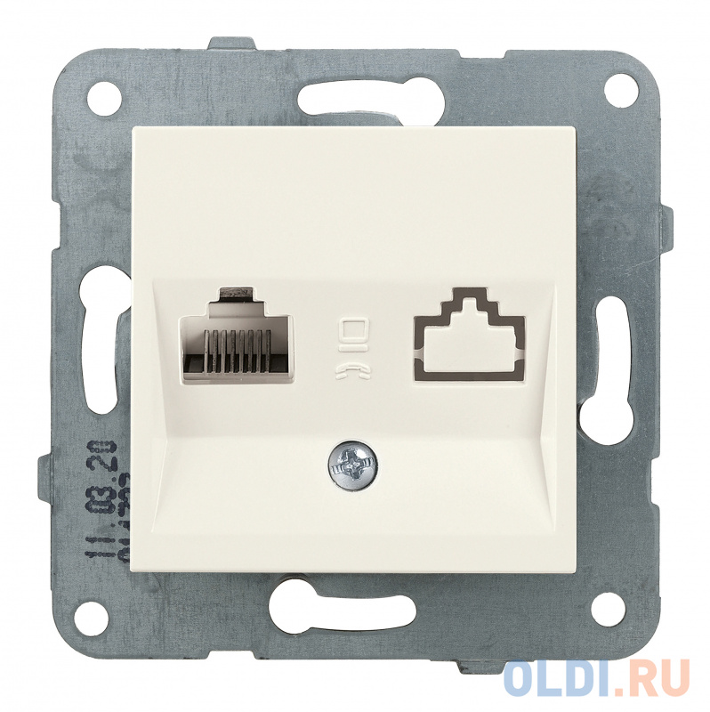 

Розетка компьютерная Panasonic Karre Plus & Arkedia Slim (WKTT04052BG-RU) скрыт. IP20 бежевый (упак.:1шт)