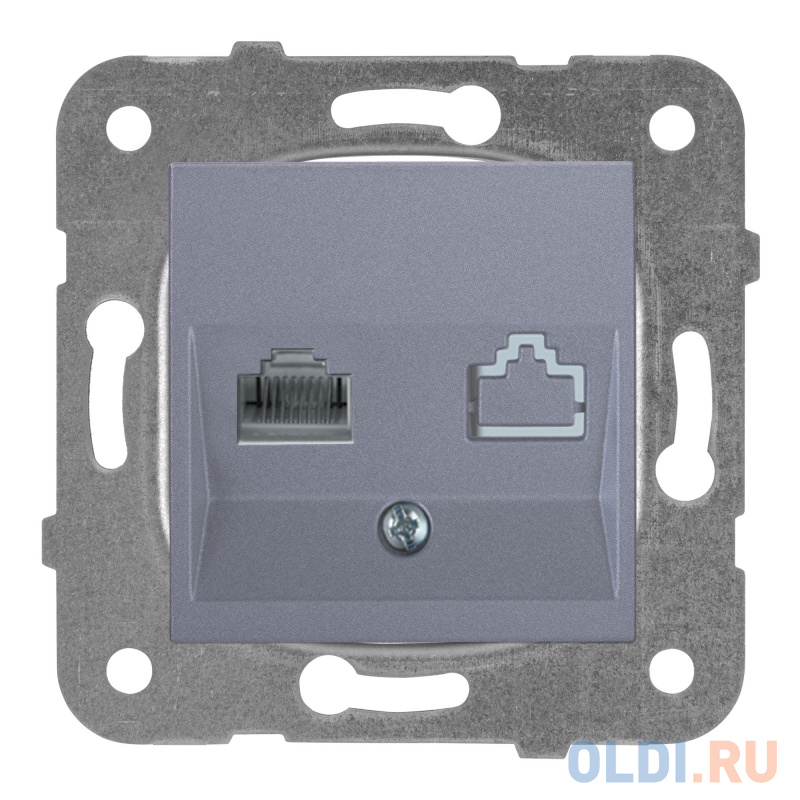 

Розетка компьютерная Panasonic Karre Plus & Arkedia Slim (WKTT04052SL-RU) скрыт. IP20 серебро (упак.:1шт)
