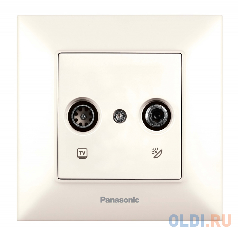 

Розетка телевизионная Panasonic Arkedia Slim (WNTC04612BG-RU) скрыт. IP20 бежевый (упак.:1шт)