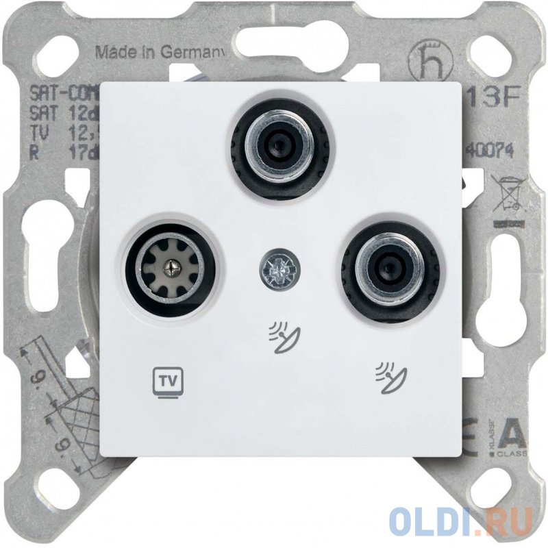 

Розетка телевизионная Panasonic Karre Plus & Arkedia Slim (WKTT04662WH-RU) скрыт. IP20 белый (упак.:1шт)