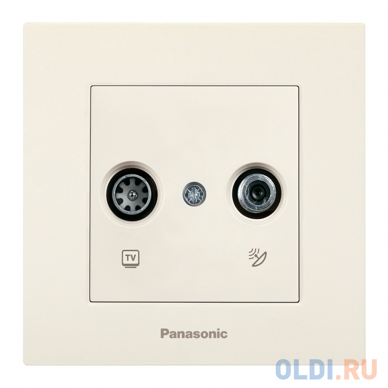 

Розетка телевизионная Panasonic Karre Plus (WKTC04612BG-RU) скрыт. IP20 бежевый (упак.:1шт)