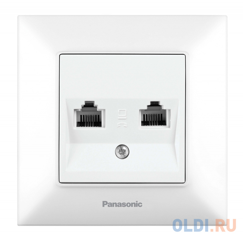 

Розетка телефонная Panasonic Arkedia Slim (WNTC04032WH-RU) скрыт. IP20 белый (упак.:1шт)