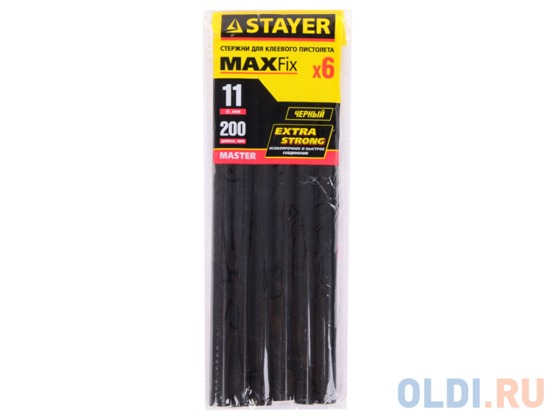 

Стержни Stayer Master для клеевых пистолетов 11х200мм 6шт черный 2-06821-D-S06