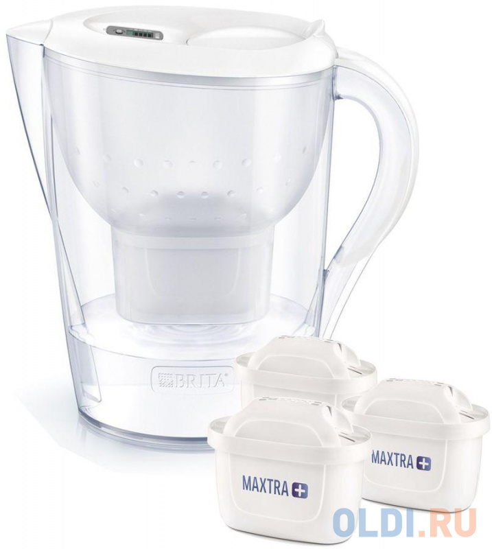 

Кувшин Brita Marella MX+ MEMO XL (3 картриджа в комплекте) синий 3.5л.