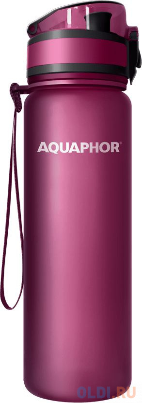 Бутылка-водоочиститель Аквафор Бутылка вишневый 0.5л - фото 1
