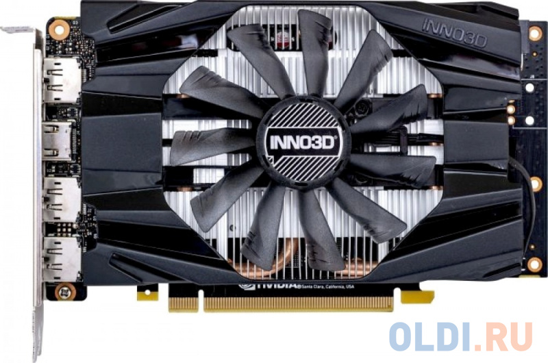 

Видеокарта 6Gb <PCI-E> Inno3D GeForce RTX 2060 Compact N20601-06D6-1710VA20 <RTX2060, GDDR6, 192bit, HDMI, 3xDP, Retail
