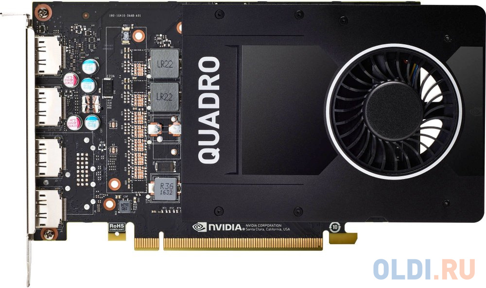 

Видеокарта 5120Mb HP Quadro P2000 PCI-E GDDR5 DP 1ME41AA