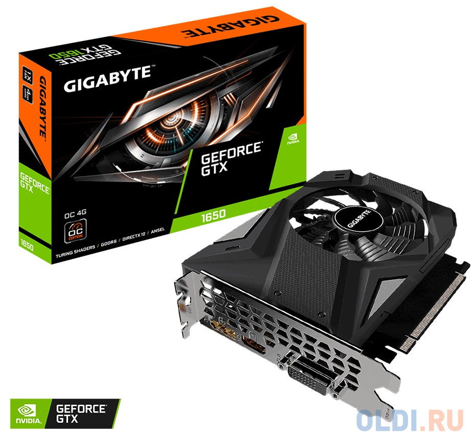 Видеокарта GigaByte GeForce GTX 1650 D6 OC 4096Mb GV-N1656OC-4GD от OLDI