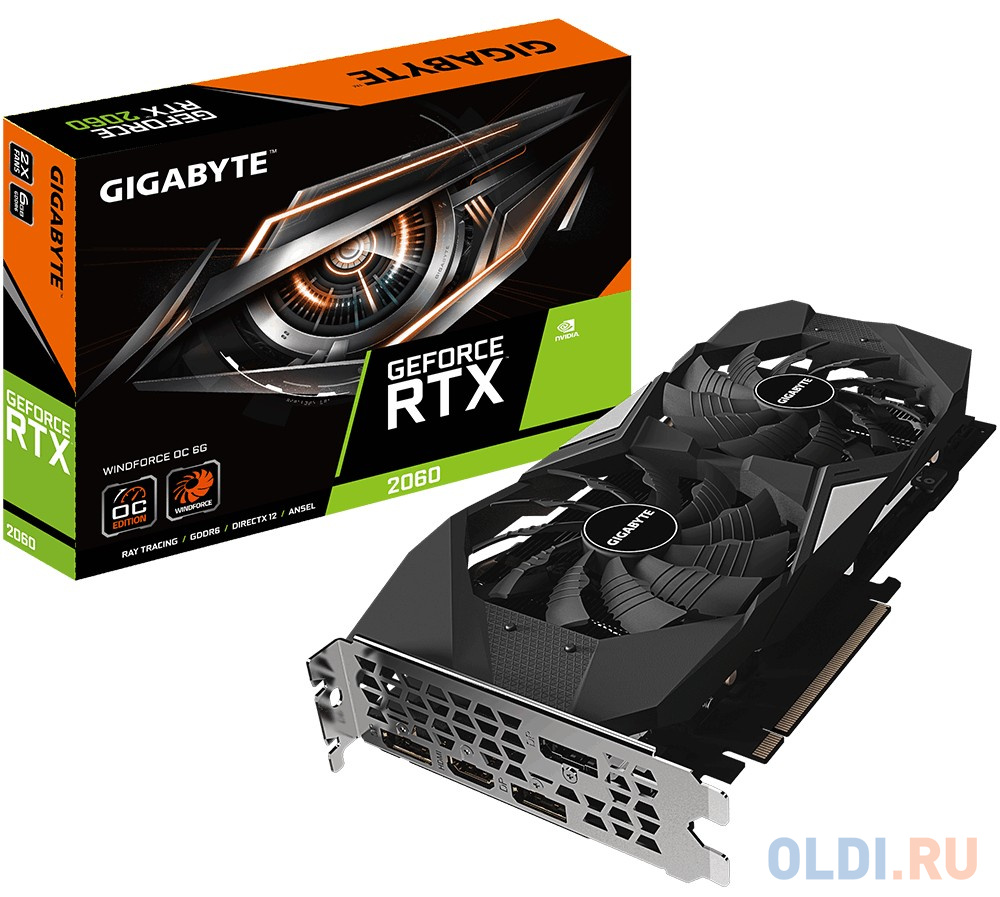 Видеокарта GigaByte nVidia GeForce RTX 2060 GVN2060WF26GD 6144Mb