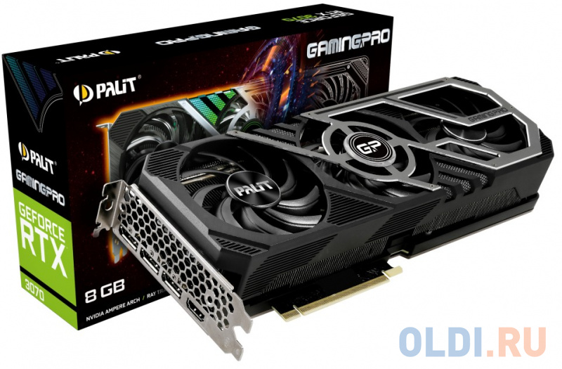 Видеокарта Palit nVidia GeForce RTX 3070 GamingPro LHR 8192Mb фото