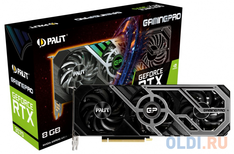 Видеокарта Palit nVidia GeForce RTX 3070 GamingPro LHR 8192Mb фото