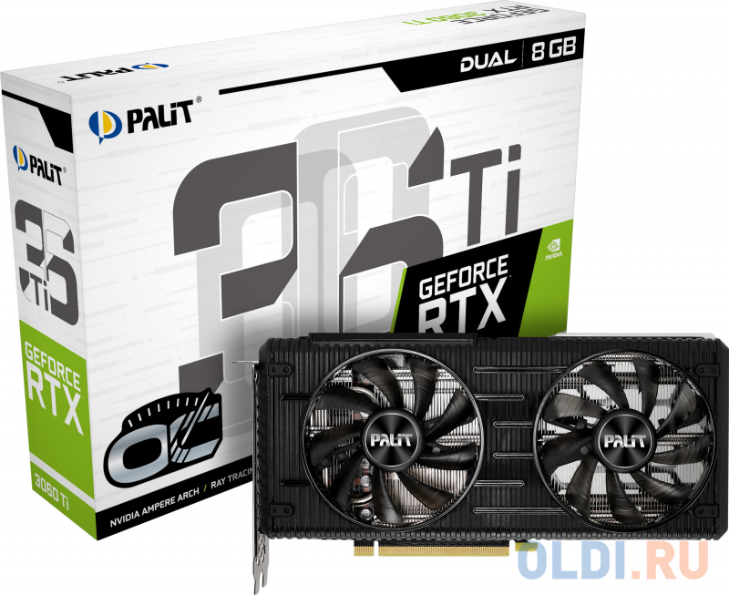 Видеокарта Palit nVidia GeForce RTX 3060 Ti DUAL OC 8192Mb фото
