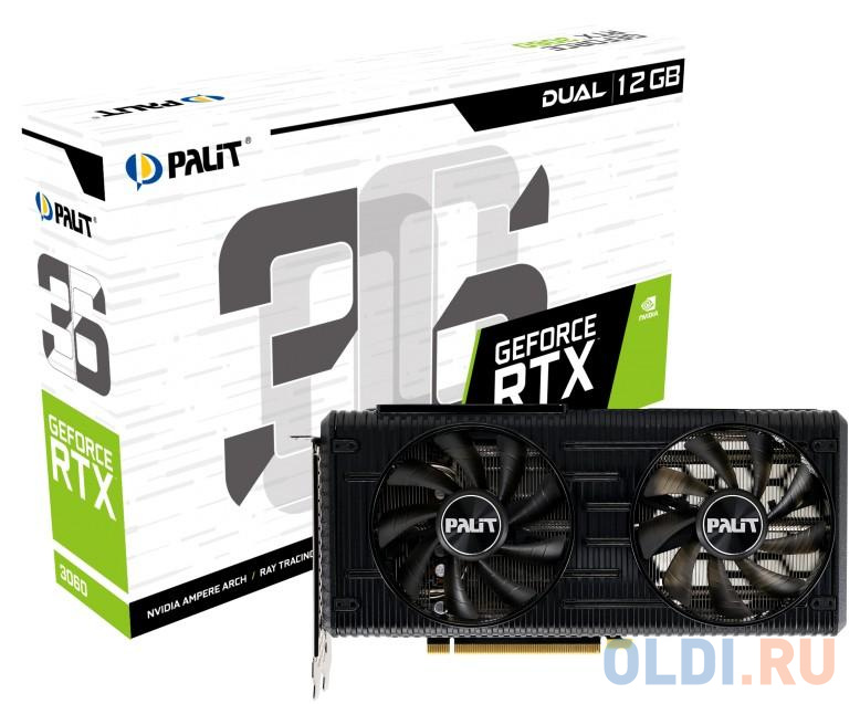 Видеокарта Palit nVidia GeForce RTX 3060 Dual LHR 12288Mb от OLDI