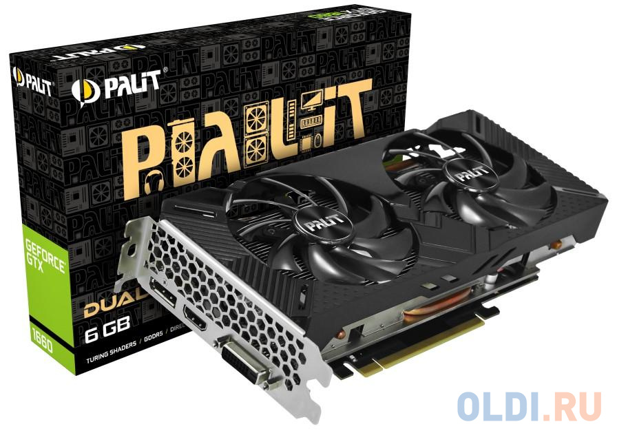 Видеокарта Palit GeForce GTX 1660 DUAL 6144Mb от OLDI