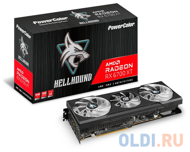 Видеокарта PowerColor Radeon RX 6700 XT AXRX 6700XT 12GBD6-3DHL 12288Mb Видеокарта PowerColor Radeon RX 6700 XT AXRX 6700XT 12GBD6-3DHL 12288Mb фото