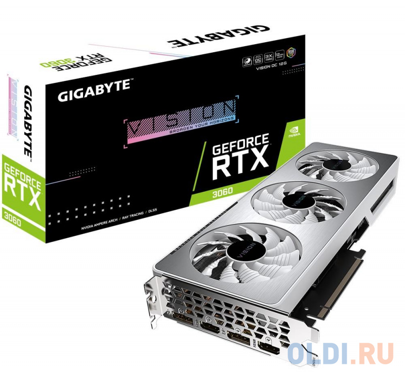 Видеокарта GigaByte nVidia GeForce RTX 3060 VISION OC rev. 2.0 LHR 12288Mb GV-N3060VISION OC-12GD 2 фото