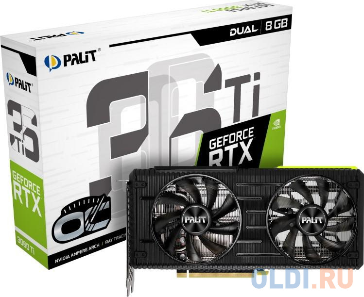 Видеокарта Palit nVidia GeForce RTX 3060 Ti DUAL OC V1 8192Mb фото
