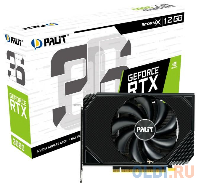 Видеокарта Palit nVidia GeForce RTX 3060 StormX LHR 12288Mb NE63060019K9-190AF фото