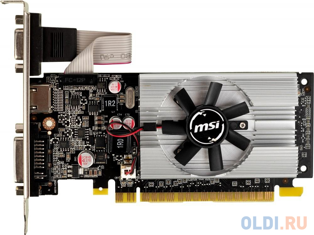 Видеокарта MSI GeForce GT 210 N210-1GD3/LP 1024Mb видеокарта msi geforce gt 730 2 gb n730 2gd3v2 retail