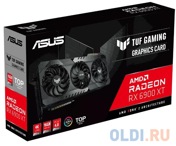 Видеокарта ASUS Radeon RX 6900 XT TUF Gaming TOP Edition 16384Mb TUF-RX6900XT-T16G-GAMING от OLDI