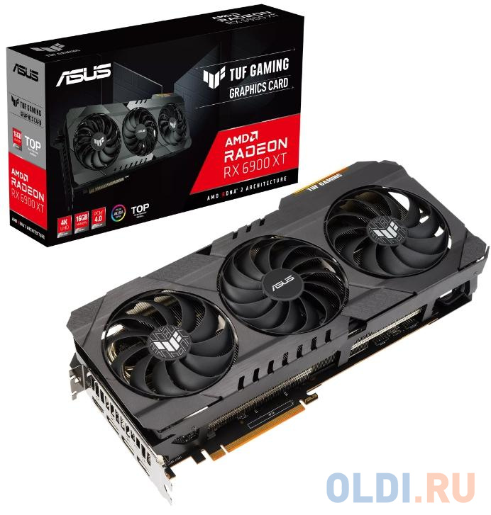 Видеокарта ASUS Radeon RX 6900 XT TUF Gaming TOP Edition 16384Mb TUF-RX6900XT-T16G-GAMING от OLDI