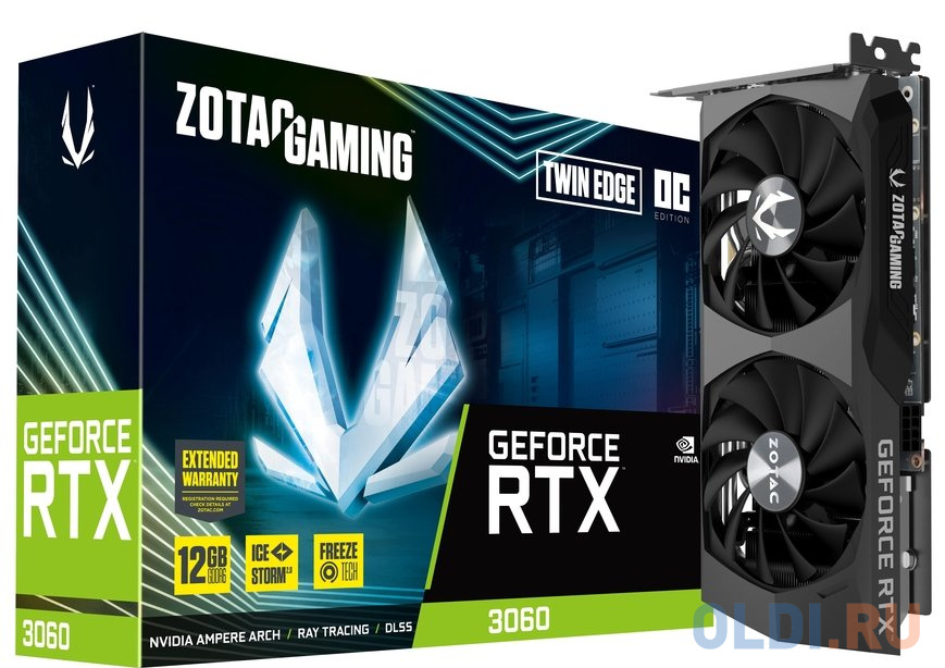 Видеокарта Zotac nVidia GeForce RTX 3060 GAMING Twin Edge OC 12288Mb ZT-A30600H-10M фото