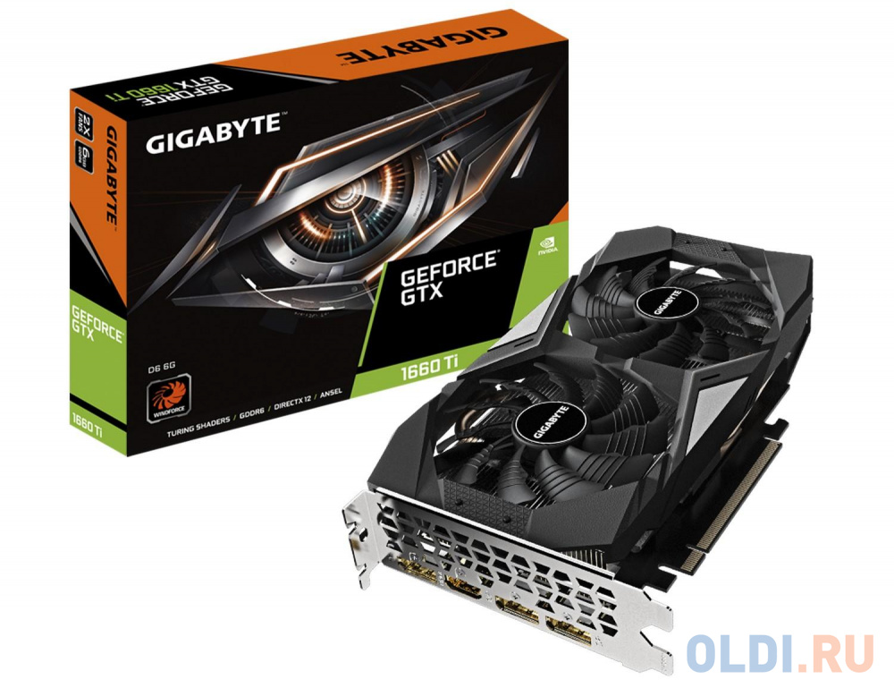 Видеокарта GigaByte GeForce GTX 1660 Ti D6 GV-N166TD6-6GD 6144Mb от OLDI