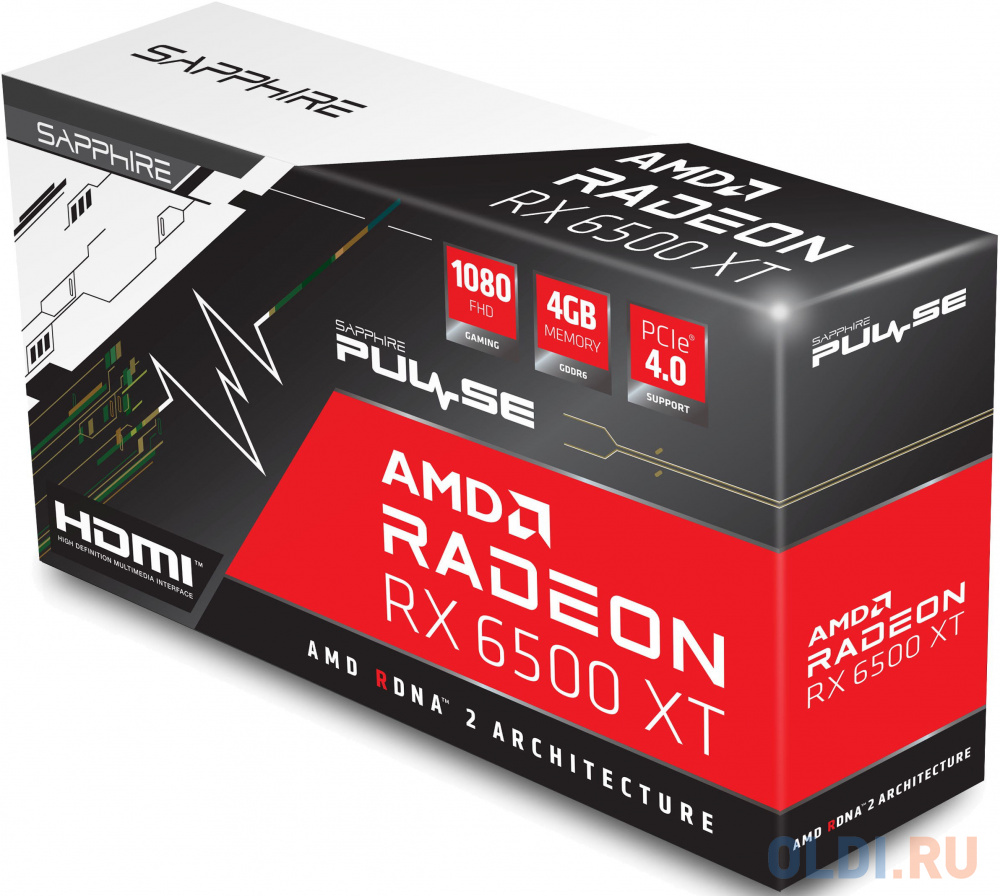 Видеокарта Sapphire Radeon RX 6500 XT PULSE 4096Mb фото