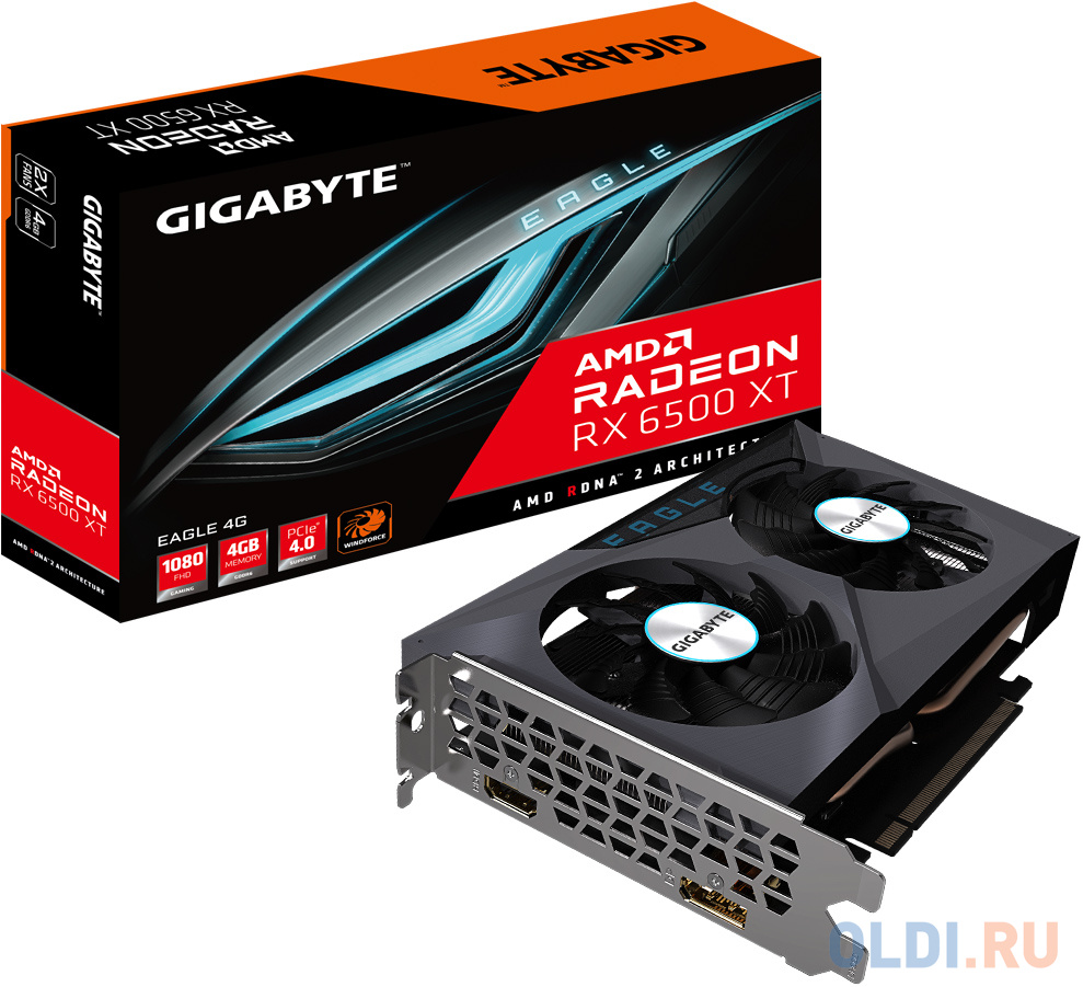 Видеокарта GigaByte Radeon RX 6500 XT EAGLE 4096Mb фото
