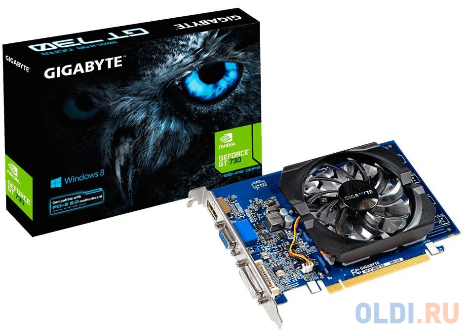 Видеокарта GigaByte GeForce GT 730 GV-N730D3-2GI V3.0 2048Mb от OLDI