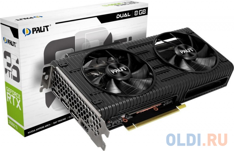 Видеокарта Palit nVidia GeForce RTX 3060 Ti Dual V1 LHR 8192Mb фото