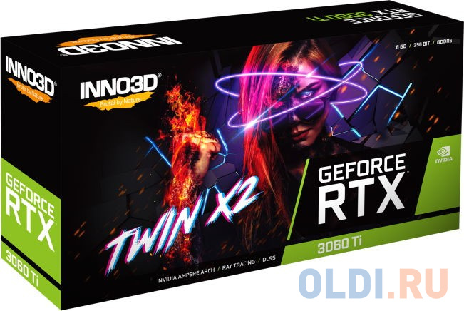 Видеокарта Inno3D nVidia GeForce RTX 3060 Ti TWIN X2 LHR 8192Mb фото