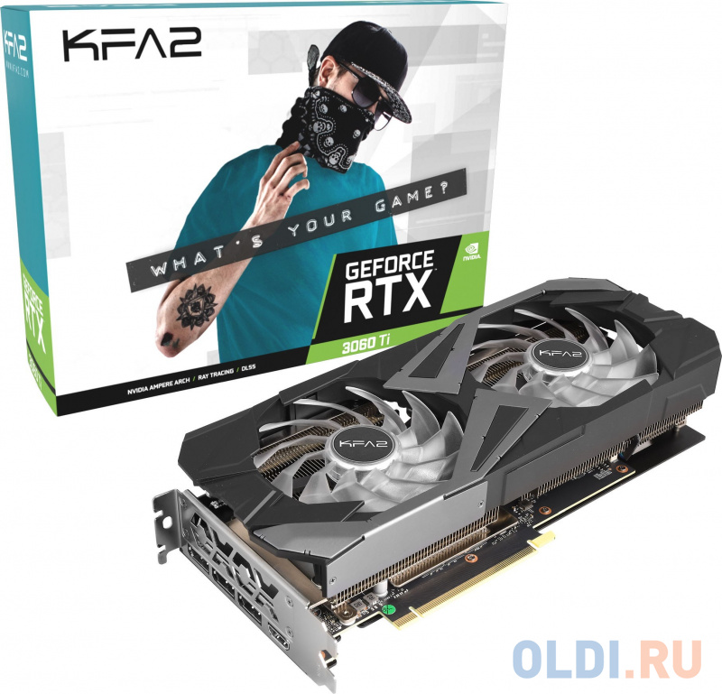 Видеокарта KFA2 nVidia GeForce RTX 3060 Ti X BLACK 8192Mb фото