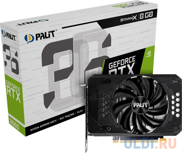 Видеокарта Palit nVidia GeForce RTX 3060 StormX 8192Mb NE63060019P1-190AF фото