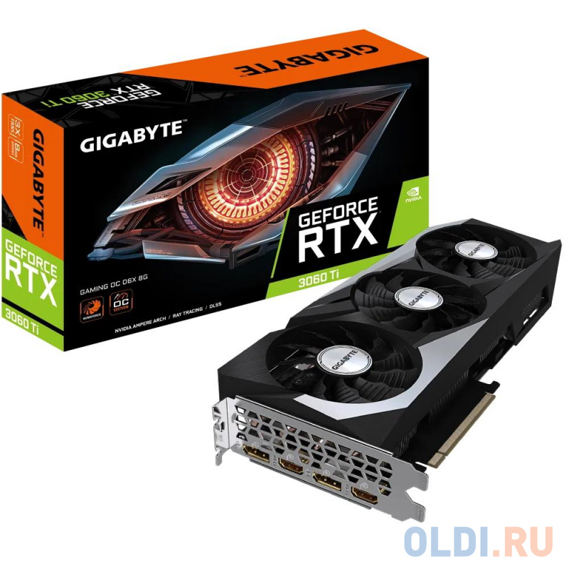 Видеокарта GigaByte nVidia GeForce RTX 3060 Ti GAMING OC D6X 8G 8192Mb GV-N306TXGAMING OC-8GD фото
