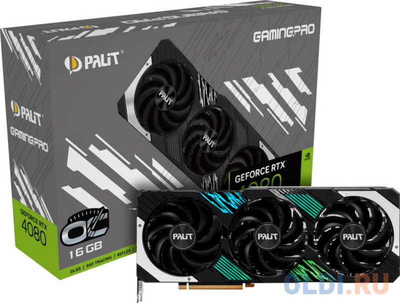 Видеокарта Palit nVidia GeForce RTX 4080 GamingPro OC 16384Mb NED4080T19T2-1032A фото