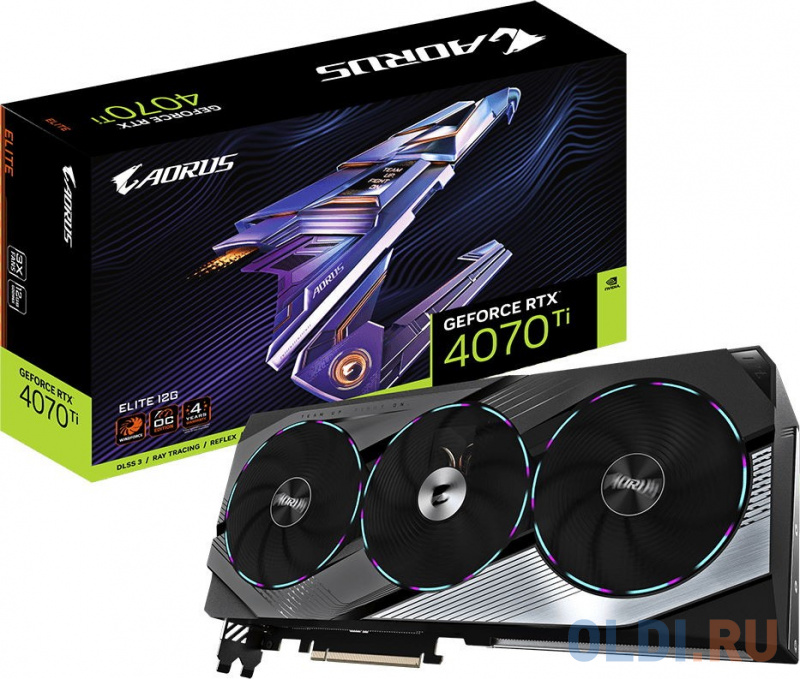 Видеокарта GigaByte nVidia GeForce RTX 4070 Ti AORUS ELITE 12288Mb GV-N407TAORUS E-12GD фото