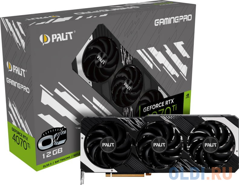 Видеокарта Palit nVidia GeForce RTX 4070 Ti GamingPro OC 12288Mb NED407TT19K9-1043A фото