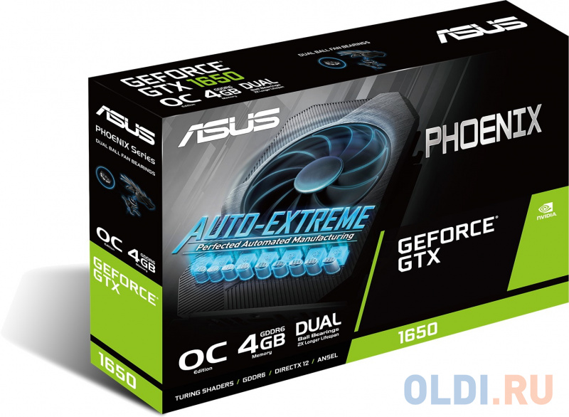 PH-GTX1650-O4GD6-P-V2 /GTX1650,DVI,HDMI,DP,4G,D6 (90YV0GX0-M0NA00) фото