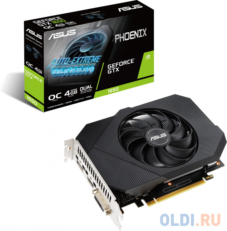 PH-GTX1650-O4GD6-P-V2 /GTX1650,DVI,HDMI,DP,4G,D6 (90YV0GX0-M0NA00) фото