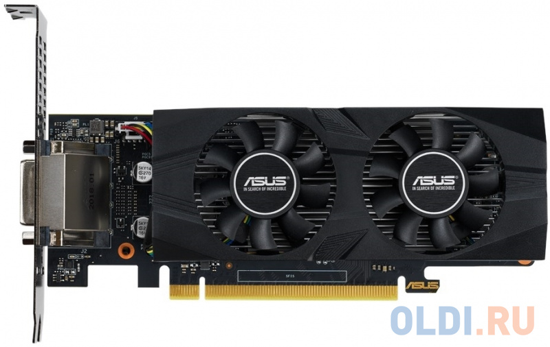

Видеокарта Asus PCI-E GTX1650-4G-LP-BRK NVIDIA GeForce GTX 1650 4096Mb 128 GDDR5 1485/8002 DVIx1 HDMIx1 DPx1 HDCP Ret